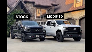 STOCK vs MODIFIED  Chevy Silverado Trailboss [upl. by Nitniuq]