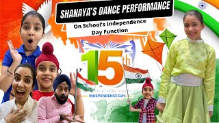 Shanaya’s Dance Performance On School’s Independence Day Function  RS 1313 VLOGS [upl. by Eiralam]