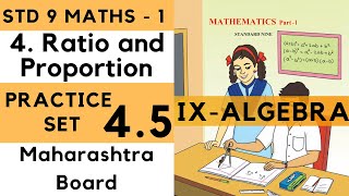 9th Standard Algebra Practice Set 45 Ratio and Proportion  Class 9th Maths 1 [upl. by Lapotin261]