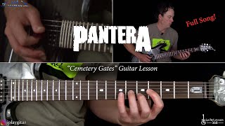 Cemetery Gates Guitar Lesson Full Song  Pantera [upl. by Auqinihs989]