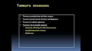 Ortho  32 Généralités sur les tumeurs osseuses Pr Kara [upl. by Sucramed]