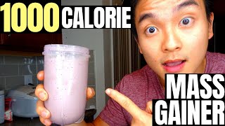 EASY amp DELICIOUS Homemade Mass Gainer Shake Recipe  1000 CALORIES [upl. by Annahc899]