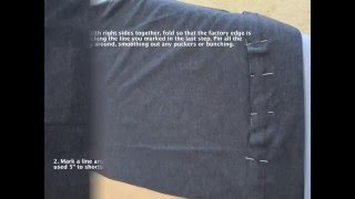 How to shorten a Tshirt keeping the factory hem [upl. by Ahsonek]