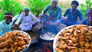 SAMOSA  Street Samosa Recipe  Healthy South Indian Potato Onion Crispy Samosa Cooking In Village [upl. by Lindon]