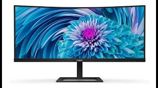 Highlight features Philips 346E2CUAE 34quot Curved Frameless Monitor [upl. by Attayek]