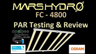 Mars Hydro FC 4800 LED Grow Light PAR Testing amp Review [upl. by Airtemak65]