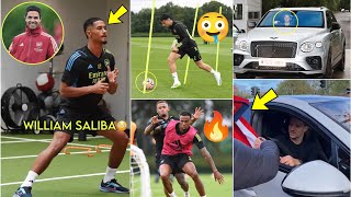 🔥Arsenal PreSeason Training Day 2  Players Arrivals As Saliba Martinelli Gabby Serious Drills [upl. by Kendyl749]