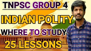 TNPSC GROUP 4  INDIAN POLITY  WHERE TO STUDY [upl. by Verine]