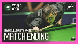 OSullivan vs White R2 MATCH ENDING  World Open 2024 [upl. by Lopes]