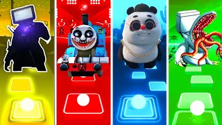 TvMan Titan Vs Thomas The Train exe Vs Bamboo Panda Vs Toilet Monster  Tiles Hop EDM Rush [upl. by Nirraj304]