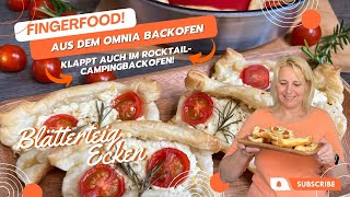 BlätterteigEcken  Perfekter Fingerfood aus dem Omnia Backofen [upl. by Otit]