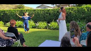 Hula to Hawaiian Wedding Song at wedding on island of Oahu Hawaii [upl. by Thanos]