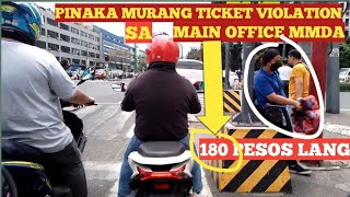 PINAKA MURANG TRAFFIC TICKET VIOLATION NG MMDA 180 pesos lang sa main office makati only 20 minutes [upl. by Sulecram158]