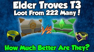 Tier 3 Elder Troves Loot from 222 Many  Easy Money Runescape 3 [upl. by Ahsinelg632]