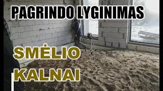 Pagrindo SMĖLIO lyginimas pries betonavimą Namo statyba [upl. by Wareing]