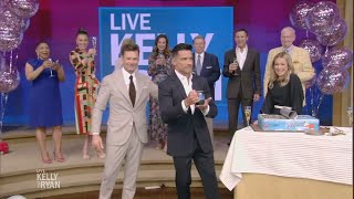 Ryan Seacrest Passes His Mug to Mark Consuelos [upl. by Rocher937]