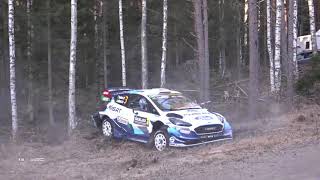 Teemu Suninen HOT MOMENT during Shakedown Rally Sweden 2020 [upl. by Annaujat]