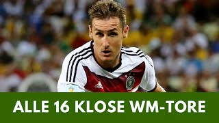 Gänsehaut Alle 16 WM Tore von Miroslav Klose als Compilation [upl. by Hsirehc]