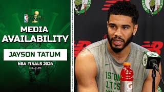 Jayson Tatum ENJOYED Playing with Kyrie Irving  Celtics Media Availability [upl. by Yehtomit]