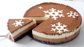 Chocolate Snowflake Mousse Cake  RECIPE [upl. by Yuji]