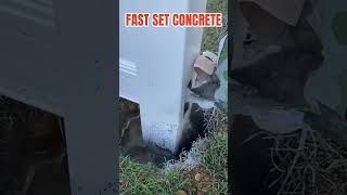 DOES SAKRETE FAST SETTING CONCRETE REALLY WORK Link to full video in the description [upl. by Ssitnerp612]