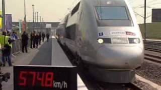 Alstom worlds fastest rail train 5748 KMH [upl. by Aicilram]