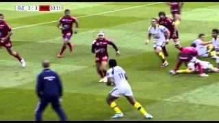 Hit by Delon Armitage on Morgan Parra in 2013 Heineken Cup Final [upl. by Arutnev]