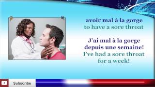 Learn French  Describe Symptoms  Words Of The Week  Les mots de la semaine 6 [upl. by Airtal402]