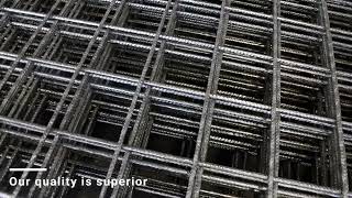 Welded wire mesh fabrication process for concrete reinforcement [upl. by Uni724]