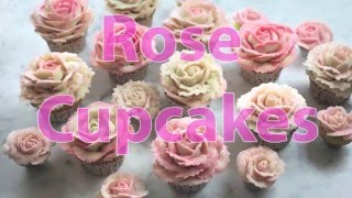 How to Pipe Buttercream Roses for Cupcakes [upl. by Adolpho]