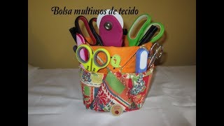 DIY BOLSA MULTIUSOS DE TECIDO [upl. by Ahcmis944]