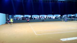 Nastassja Burnett vs Zuzana Kucova service  return game  Porsche Tennis Grand Prix 2013 [upl. by Dnalyk]