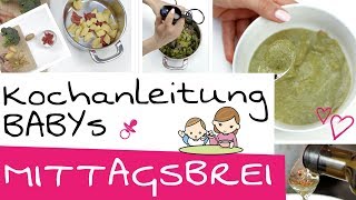 Babybrei selber kochen  Babys vollständiger Mittagsbrei  Nachtisch [upl. by Isnan]