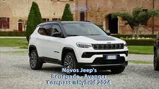 Novos Jeeps Renegade Avanger Compass e Hybrid 2024 [upl. by Renraw]