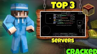 Top 3 Best Cracked Servers For Pvp 🔥 For Pojav Launcher All Versions  minecraft [upl. by Imeaj]