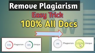 How to remove Plagiarism  Remove plagiarism with easy steps [upl. by Jennine119]