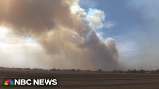 Massive wildfire burns through Texas Panhandle [upl. by Bandeen]