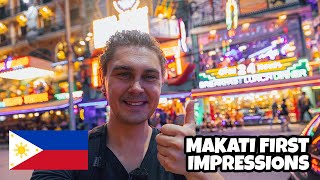 First day exploring Makati with street food Salcedo and Poblacion night area philippines makati [upl. by Queenie]