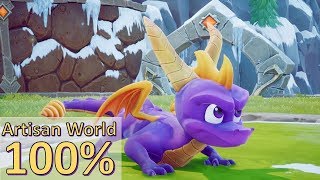 Spyro The Dragon Remastered  Artisans World 100 Walkthrough [upl. by Eceinwahs]