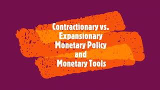 Contractionary and Expansionary Monetary Policy and Monetary Tools [upl. by Eelirol]