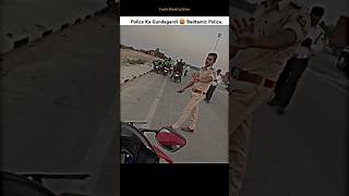 Police vs Bikers 😨Police ka Gundagardi🤬Tail tidy Number plate Challan shorts bike rider police [upl. by Trotta83]