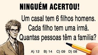 🔥3 QUESTÕES DE RACIOCÍNIO LÓGICO PARA DESAFIAR SEU CÉREBRO  Nível 1  ProfRomeu [upl. by Glick460]