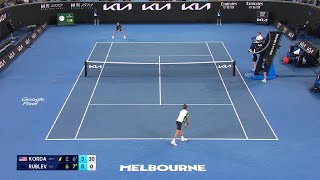 Australian Open 2024  Andrey Rublev vs Sebastian Korda 🔥 TENNIS HIGHLIGHTS 🔴🔥 [upl. by Andreas920]