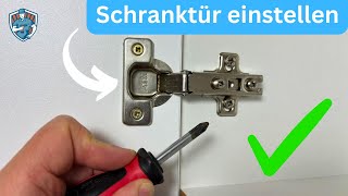 Schranktür einstellen einfache Anleitung  Schritt für Schritt   ✅ [upl. by Arracahs]