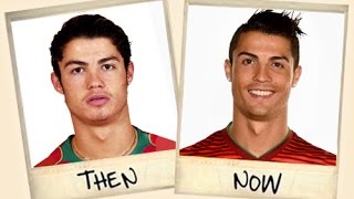 Famous Football Stars  Then and Now [upl. by Llerud337]