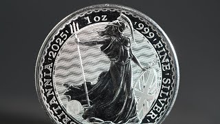 2025 Great Britain 1 oz Silver Britannia BU [upl. by Hospers]