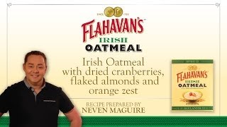 Flahavans Irish Oatmeal with dried cranberries flaked almonds and orange zest [upl. by Norrehc294]