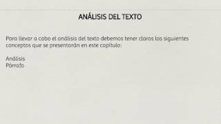 Análisis del Texto Conceptos Básicos [upl. by Biddy514]