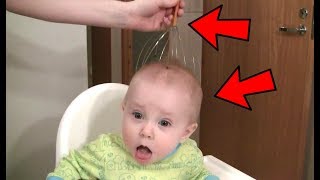 Cute Babies Reacting To Head Massager For The First Time Compilation  NEW [upl. by Enitsej]