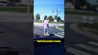 Cars Runs Red Light Then Lands On Another Car dashcam badaccident RedLightRunner [upl. by Donahue]